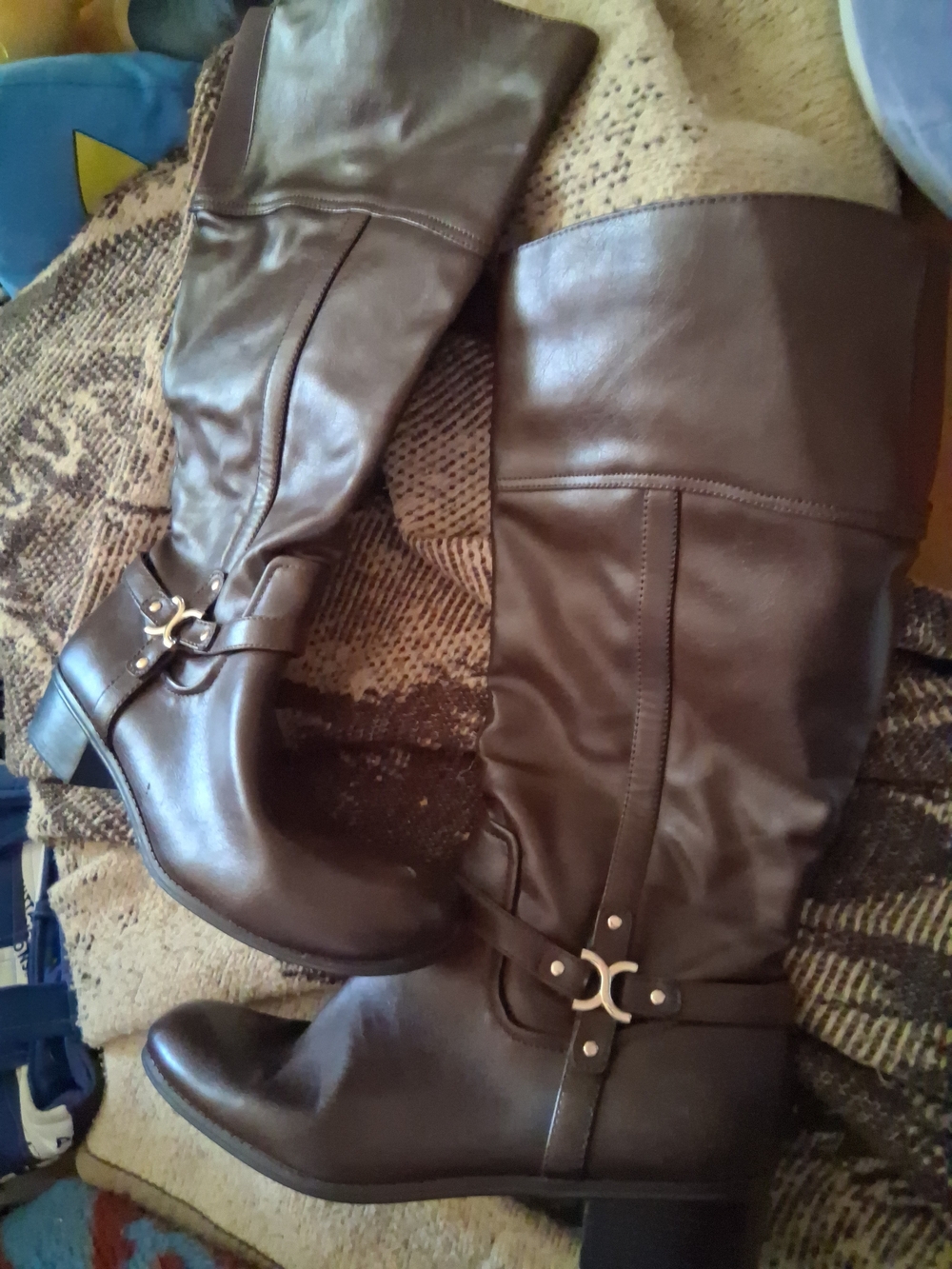 Charter Club Helenn4 Faux Leather Riding Boots10.5 M